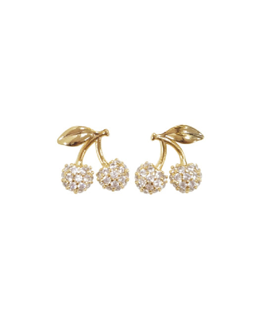 Stella + Gemma Stud Earrings | Crystal Cherries