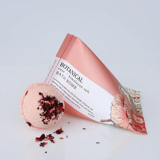 Botanical New Zealand Bath Bomb - Rose + Himalayan Salt