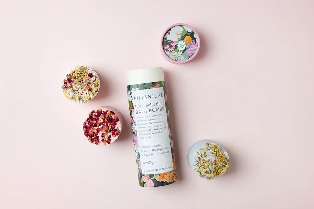 Botanical New Zealand Bath Bomb Floral Gift Tube