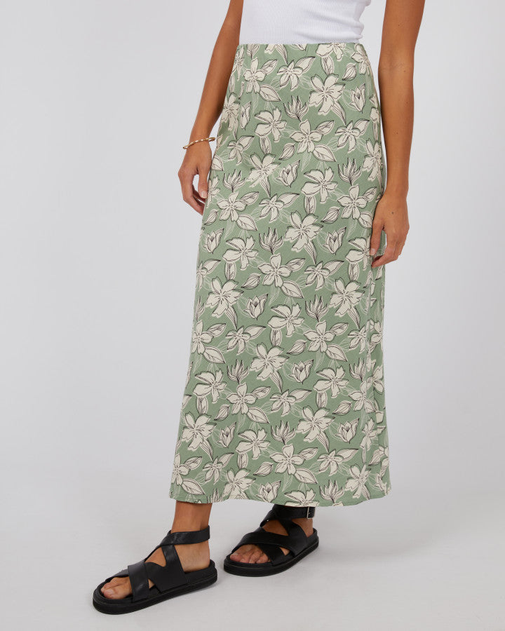 Silent Theory Eden Maxi Skirt | Sage