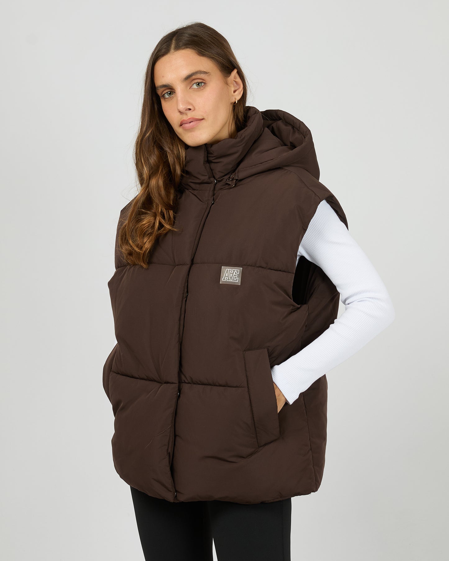 All About Eve Elevate Puffer Vest | Brown