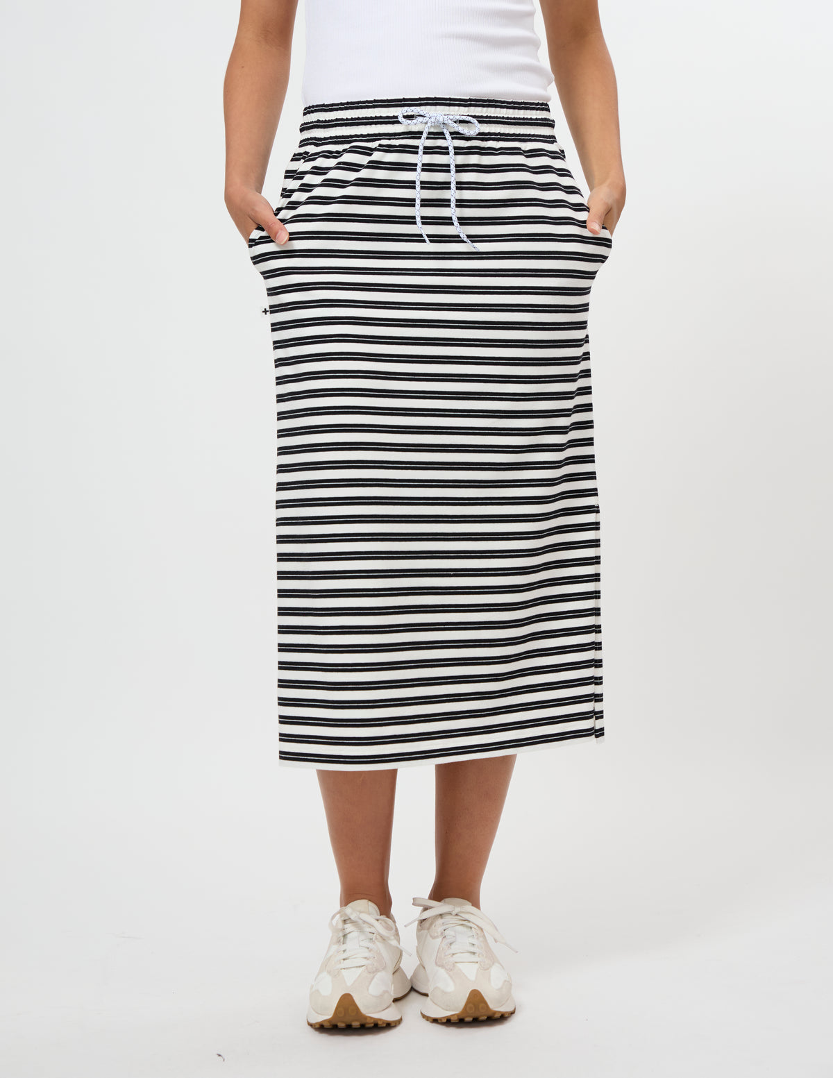 Stella + Gemma Essentials Skirt | Black White Stripe
