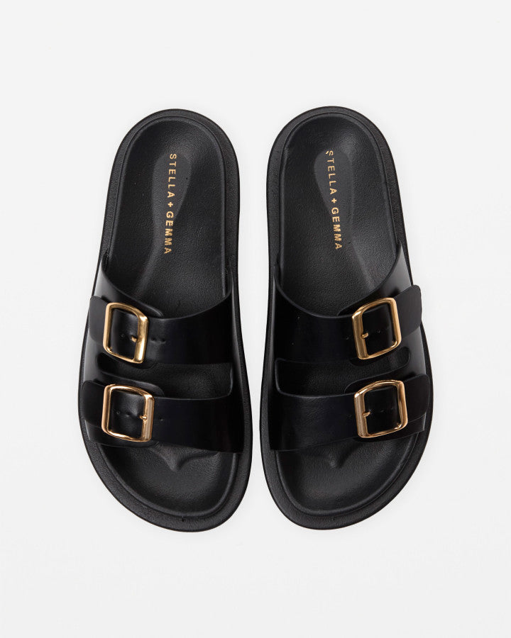 Stella + Gemma Etienne Slide | Black