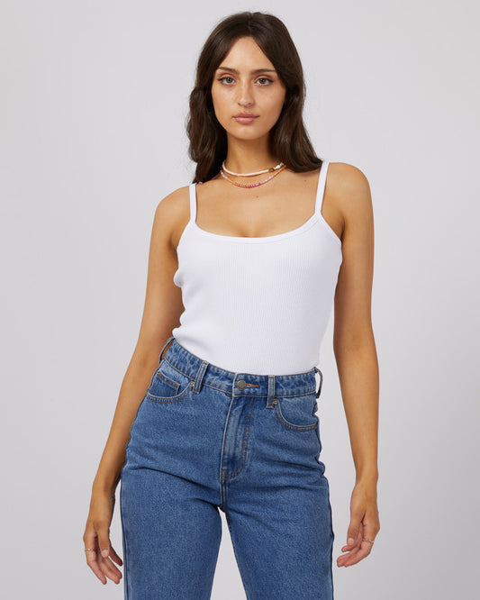 All About Eve Baby Rib Cami | White