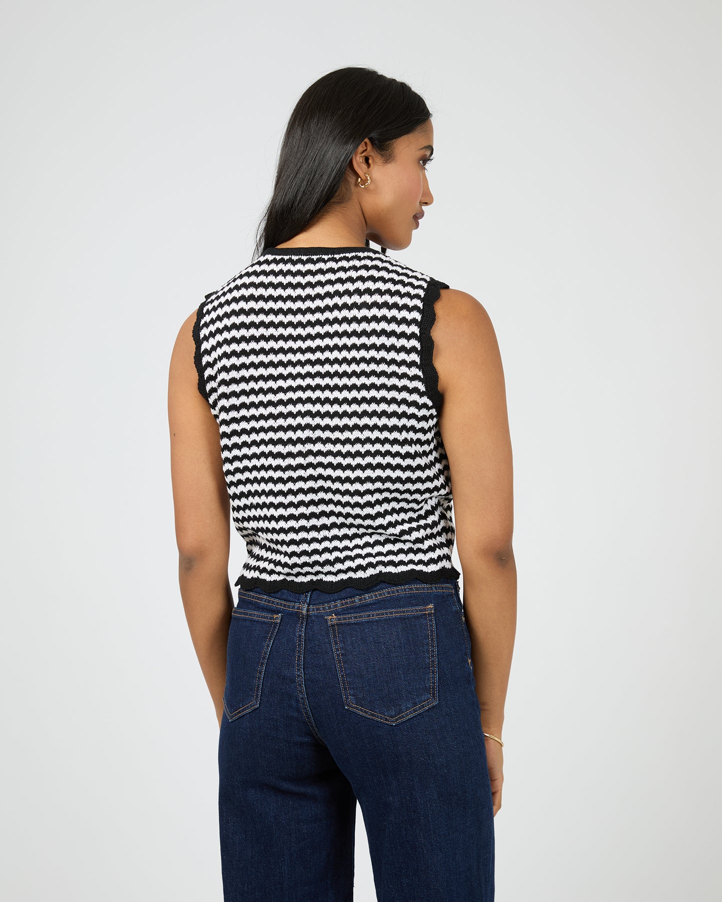 All About Eve Eve Stripe Knit Vest