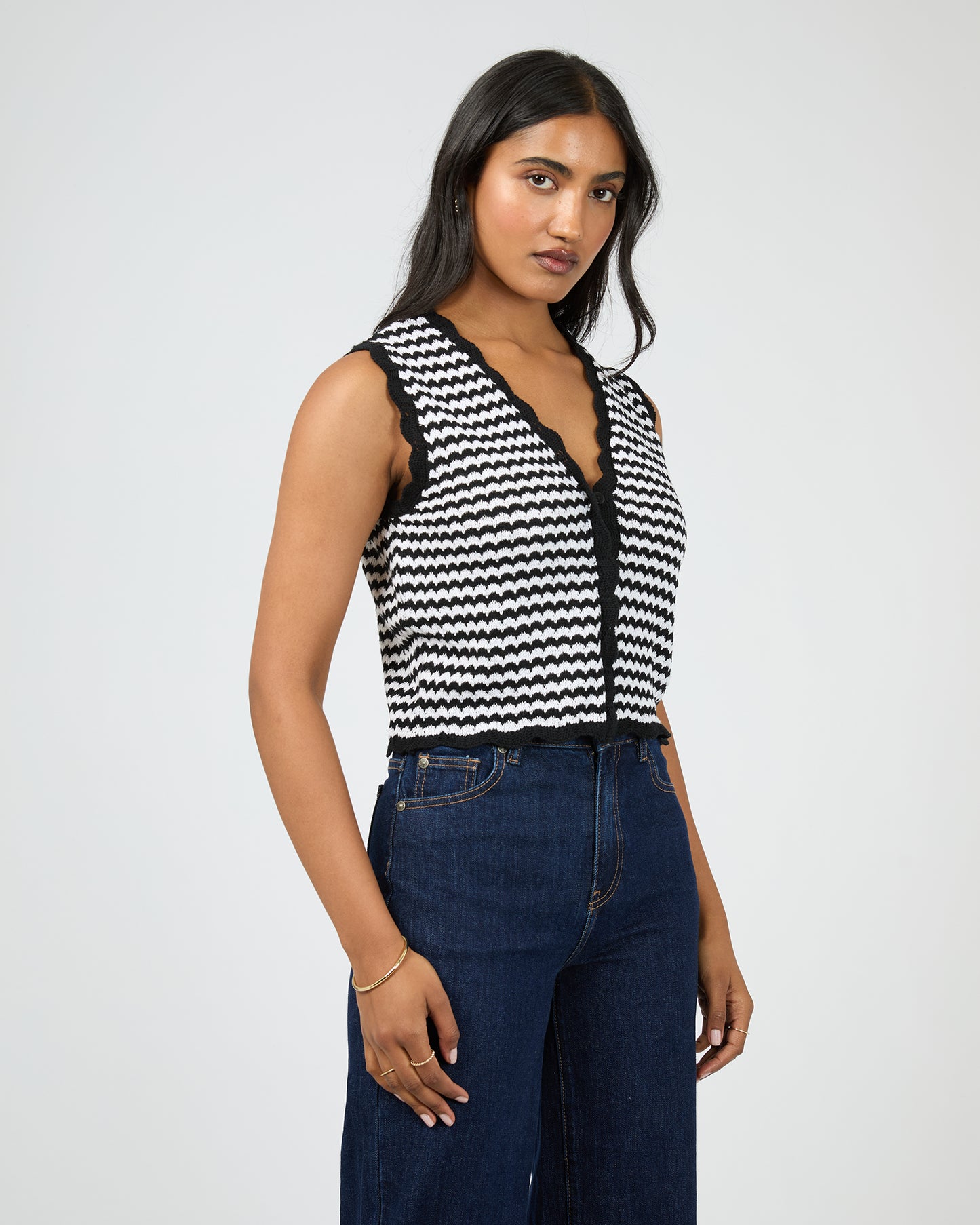 All About Eve Eve Stripe Knit Vest