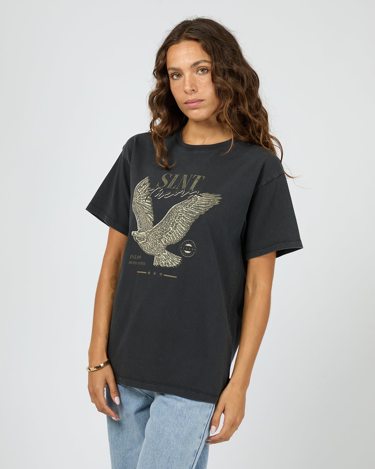 Silent Theory Hand Drawn Tee | Washed Black