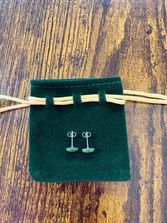Jaslin Greenstone - Oval Studs