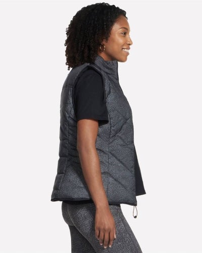 Skechers Cozyfit Puffer Vest | Black Spotted Dream