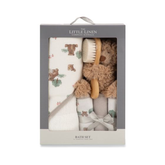 Little Linen Bath Giftset | Willow Bear