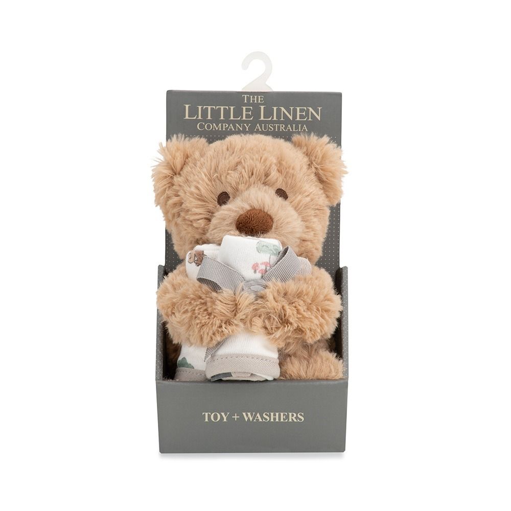 Little Linen Plush Toy & Washers Giftset | Willow Bear