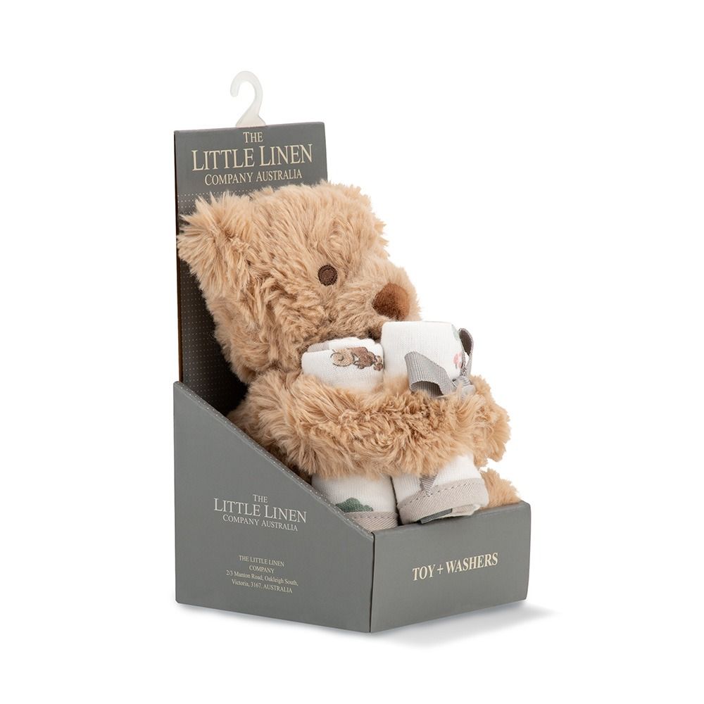 Little Linen Plush Toy & Washers Giftset | Willow Bear