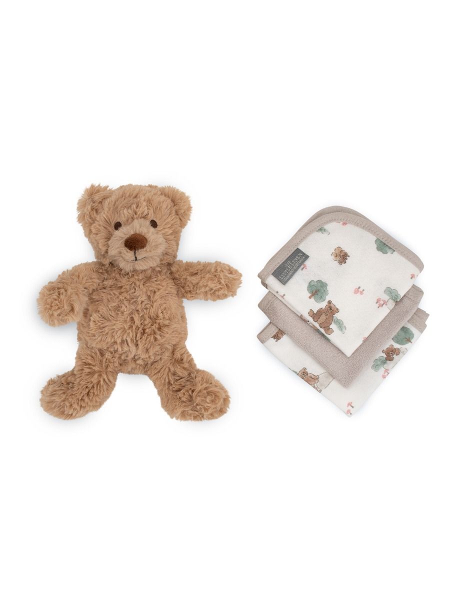 Little Linen Plush Toy & Washers Giftset | Willow Bear