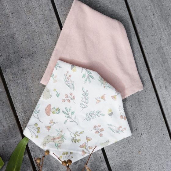 Little Linen Jersey Bib 2 pk | Harvest Bunny