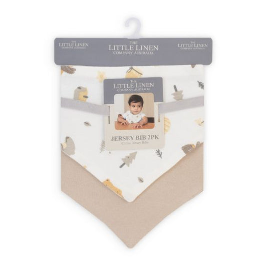 Little Linen Jersey Bib 2 pk | Nectar Bear