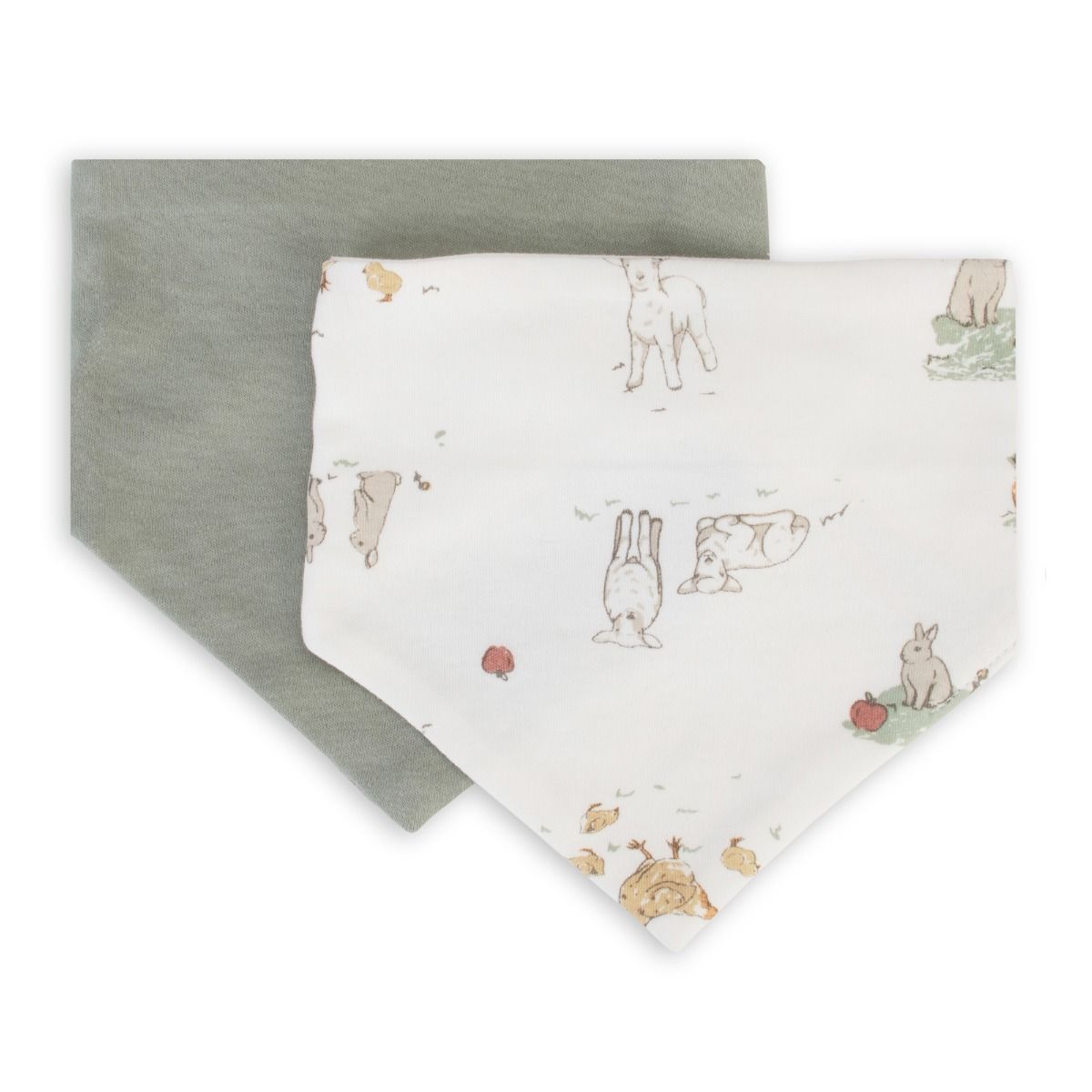 Little Linen Jersey Bib 2 pk | Farmyard Lamb