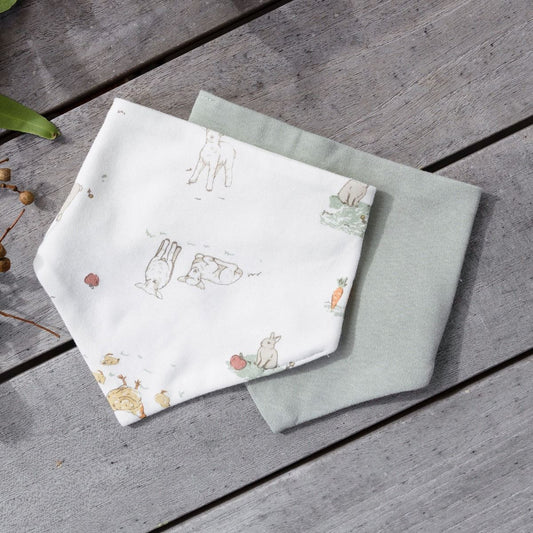 Little Linen Jersey Bib 2 pk | Farmyard Lamb