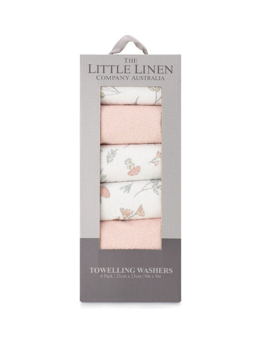 Little Linen Toweling Washer 6 pk | Harvest Bunny