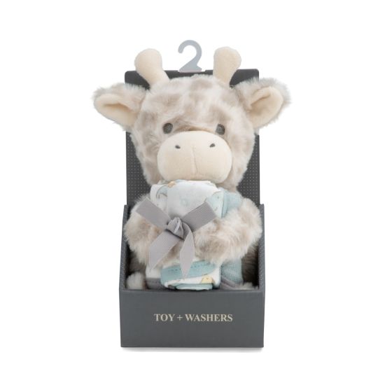 Little Linen Plush Toy & Washers Giftset | Savanna Giraffe