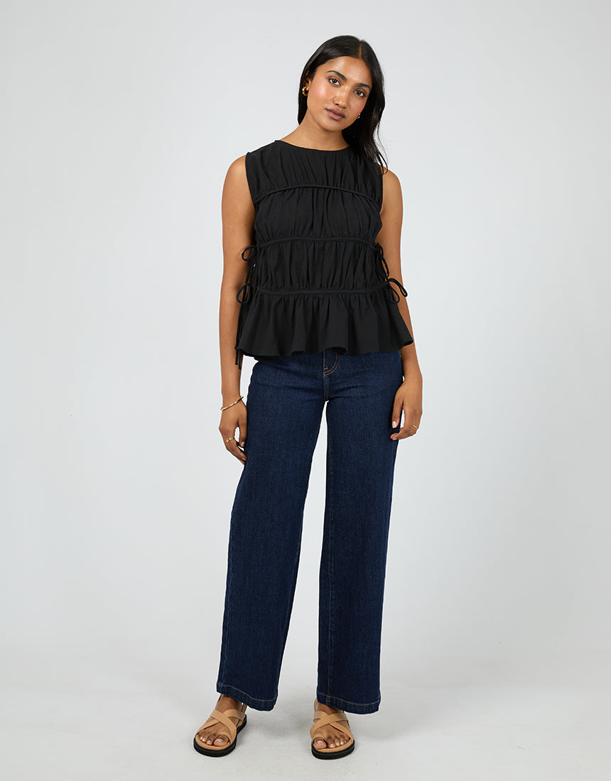 All About Eve Lou Lou Tie Top | Black