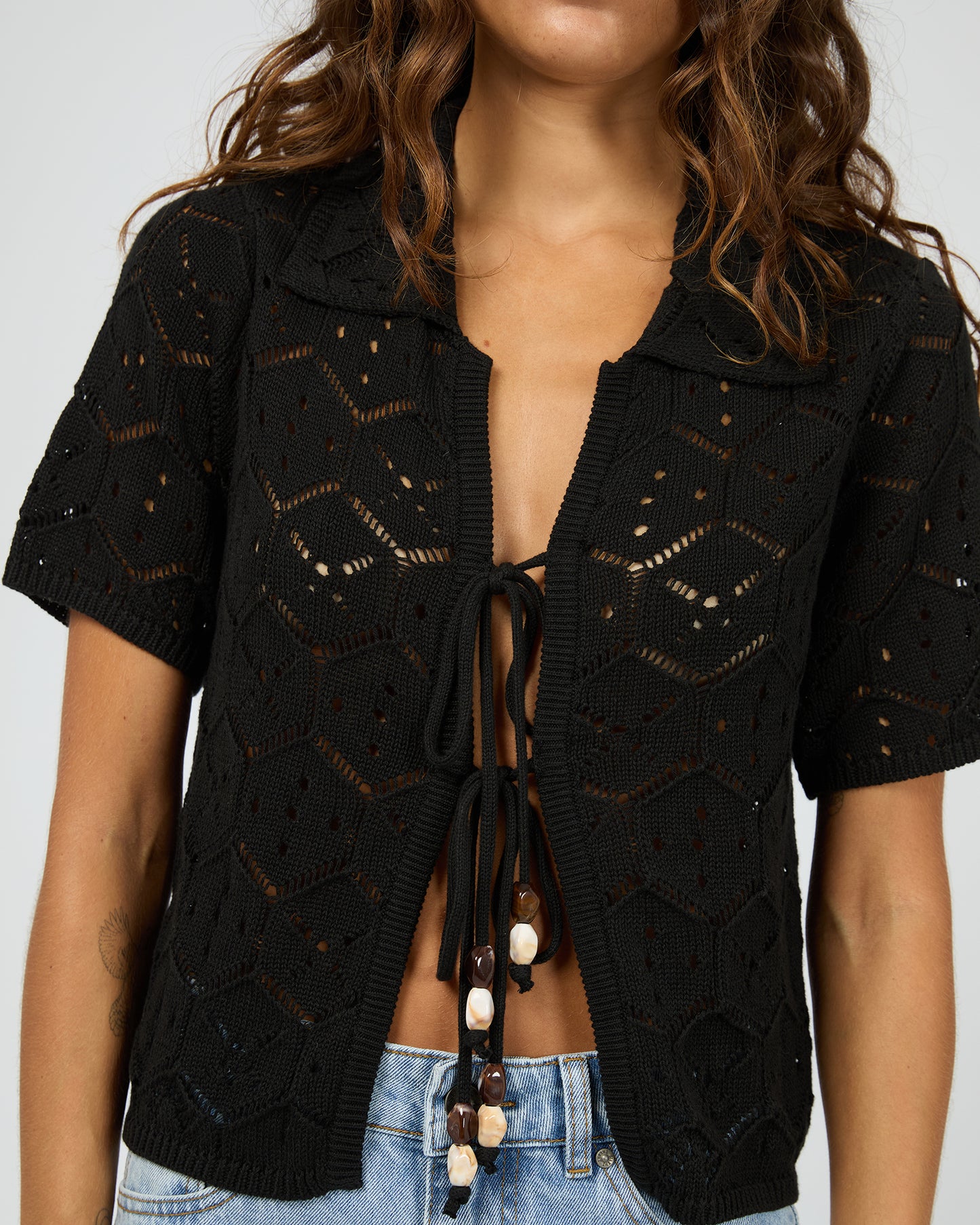 Silent Theory Nina Crochet Top