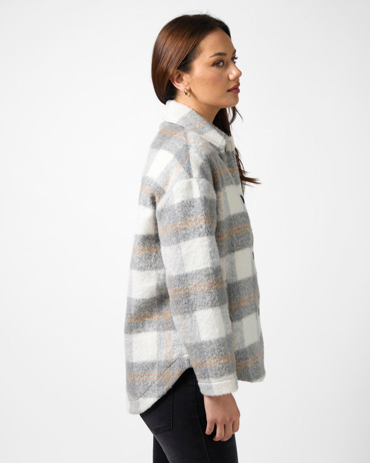 Stella + Gemma Paige Shacket | Charcoal Check
