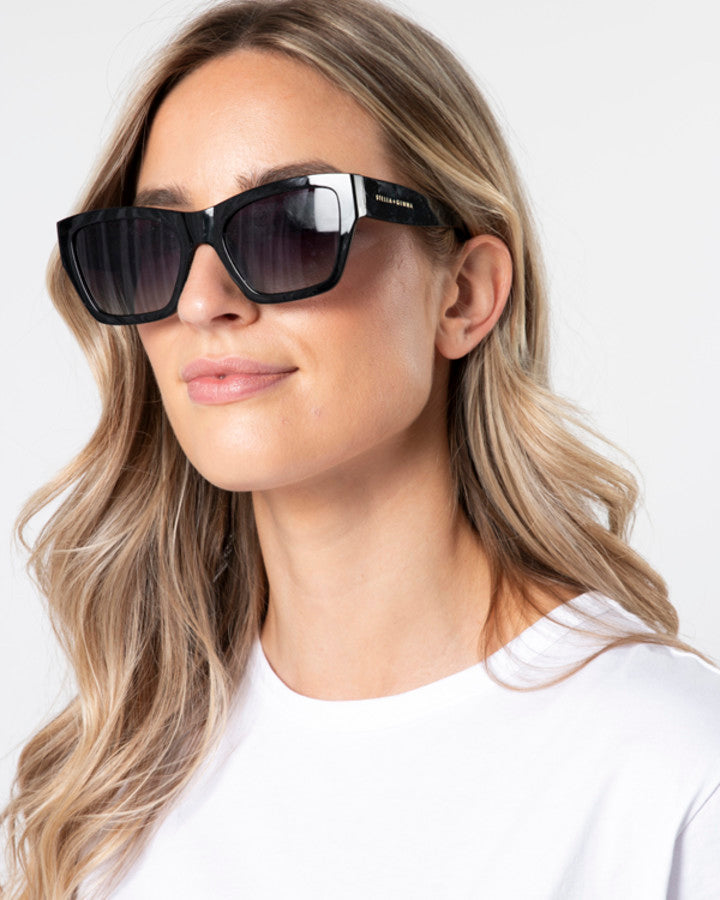 Stella + Gemma Polarised Sunglasses - Paige Black