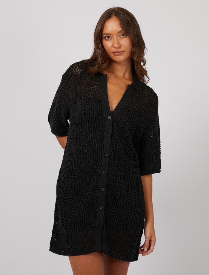 Silent Theory Sadie Shirt Dress | Black