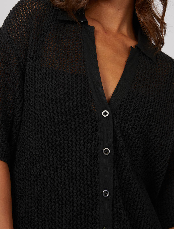 Silent Theory Sadie Shirt Dress | Black