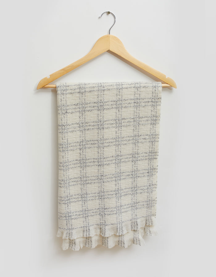 Stella + Gemma Scarf | Ivory Lurex Check
