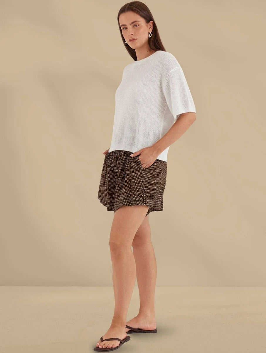 SASS Noni Relaxed Knit Tee | Off White