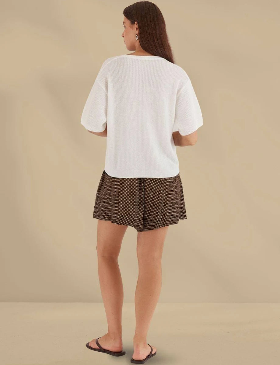 SASS Noni Relaxed Knit Tee | Off White