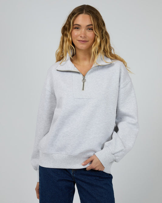 Silent Theory Luxe Quarter Zip Crew | Snow
