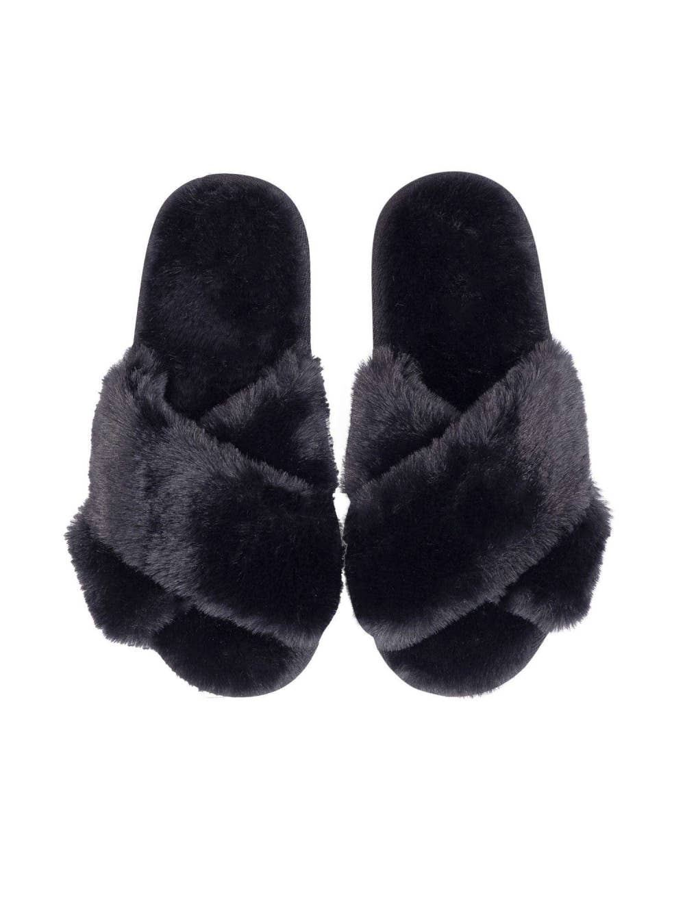 SnuggUps Women's Cross Open Toe | Black