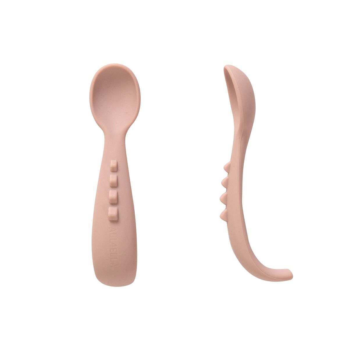 All4Ella Comfy Grip Silicone Spoons | Dusty Pink