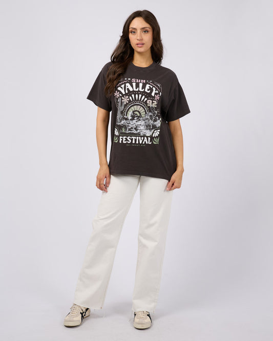 All About Eve Sun Valley Oversized Tee | Washed Black