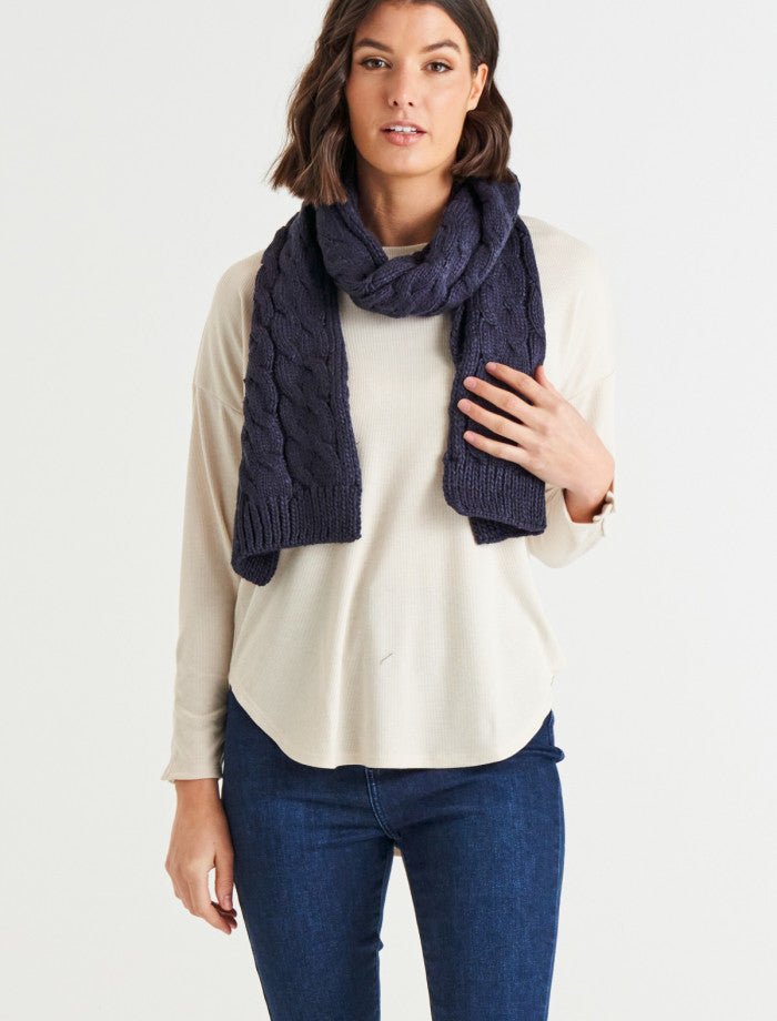 Betty Basics Thelma Scarf - Dark Navy