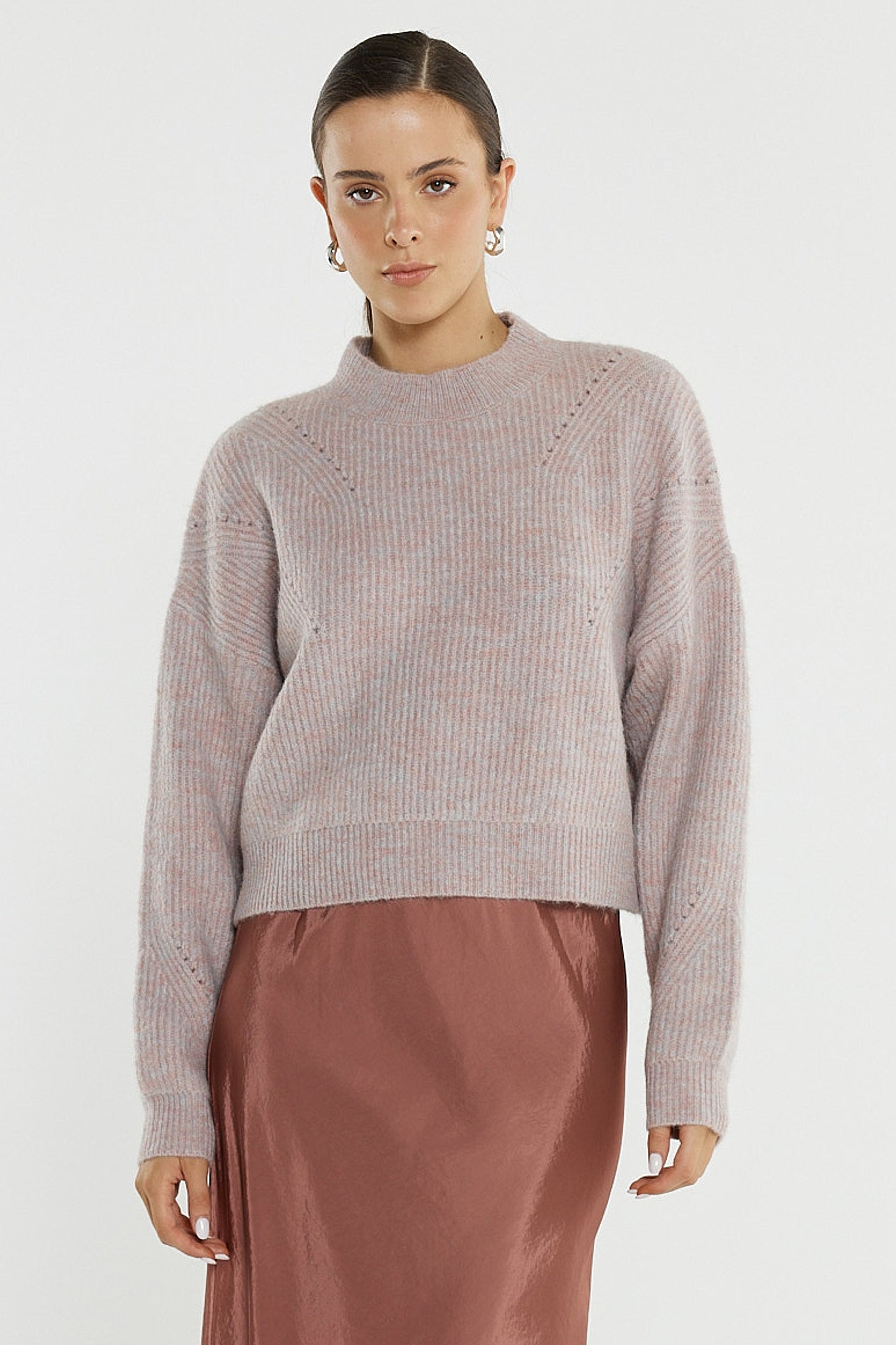 SASS Innes Pointelle Jumper | Pink Marle