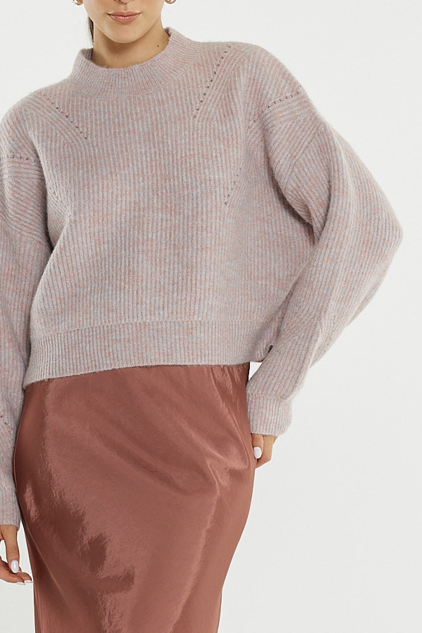 SASS Innes Pointelle Jumper | Pink Marle