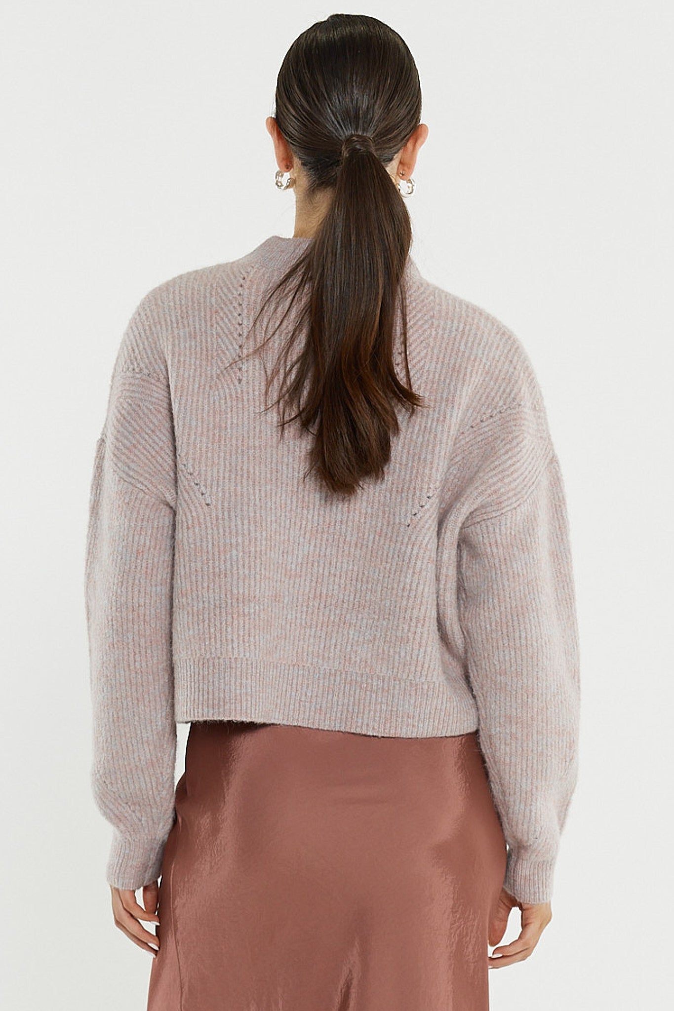 SASS Innes Pointelle Jumper | Pink Marle