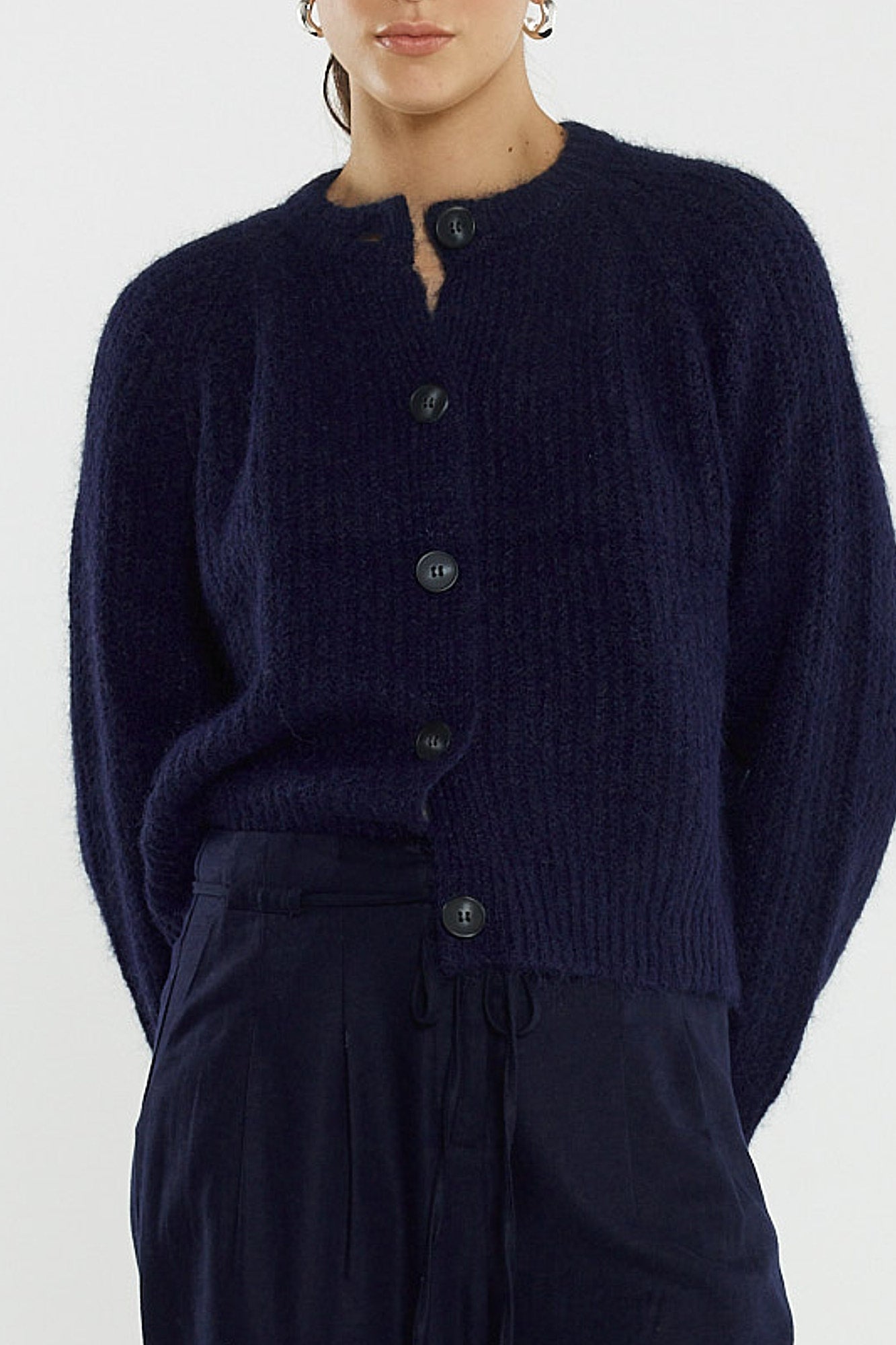 SASS Posie Fluffy Cardi | Navy