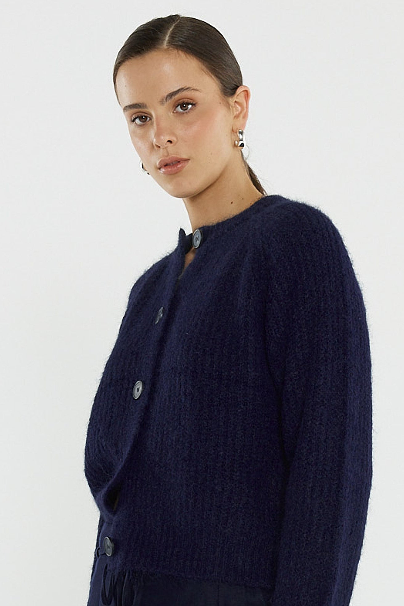 SASS Posie Fluffy Cardi | Navy