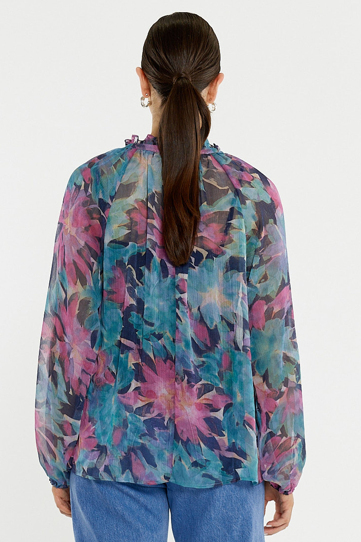 SASS Willow Tie Front Blouse | Native Orchid