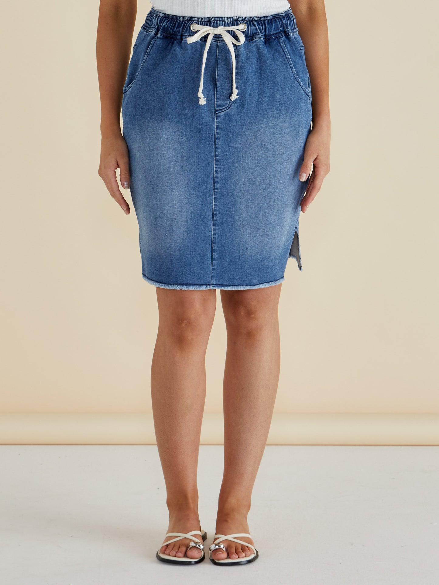 Betty Basics Augie Denim Skirt | Blue