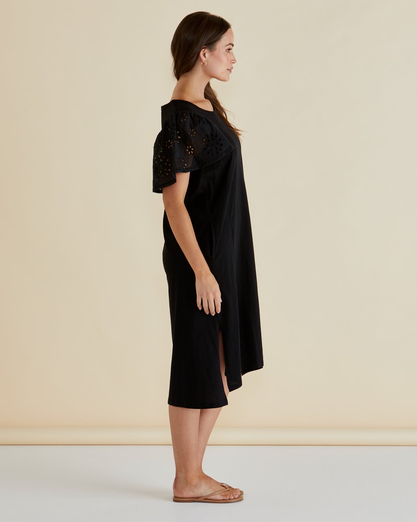 Betty Basics Sawyer Embroidered Dress | Black