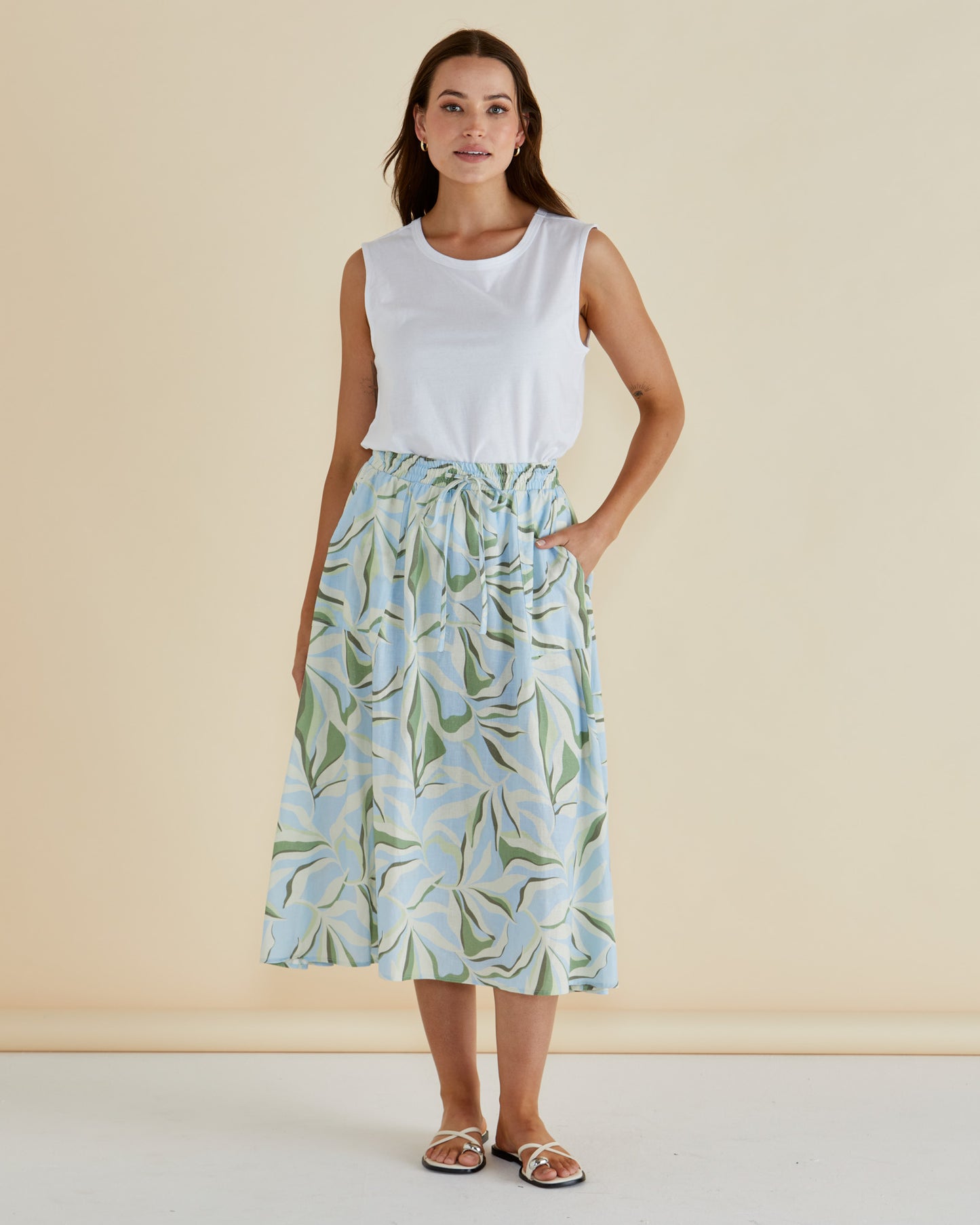Betty Basics Belize Skirt | Garden Print
