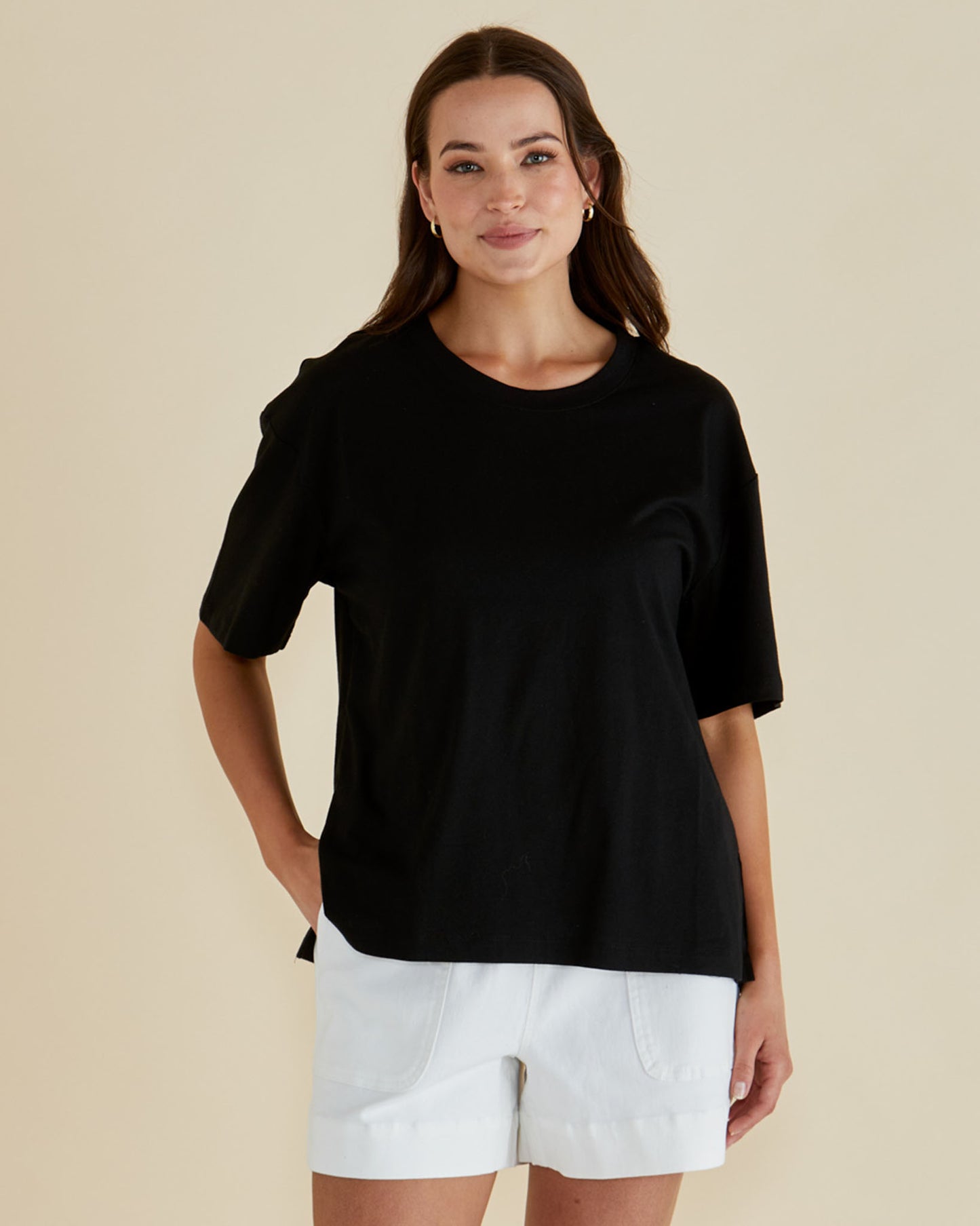 Betty Basics Relax Boxy Tee | Black