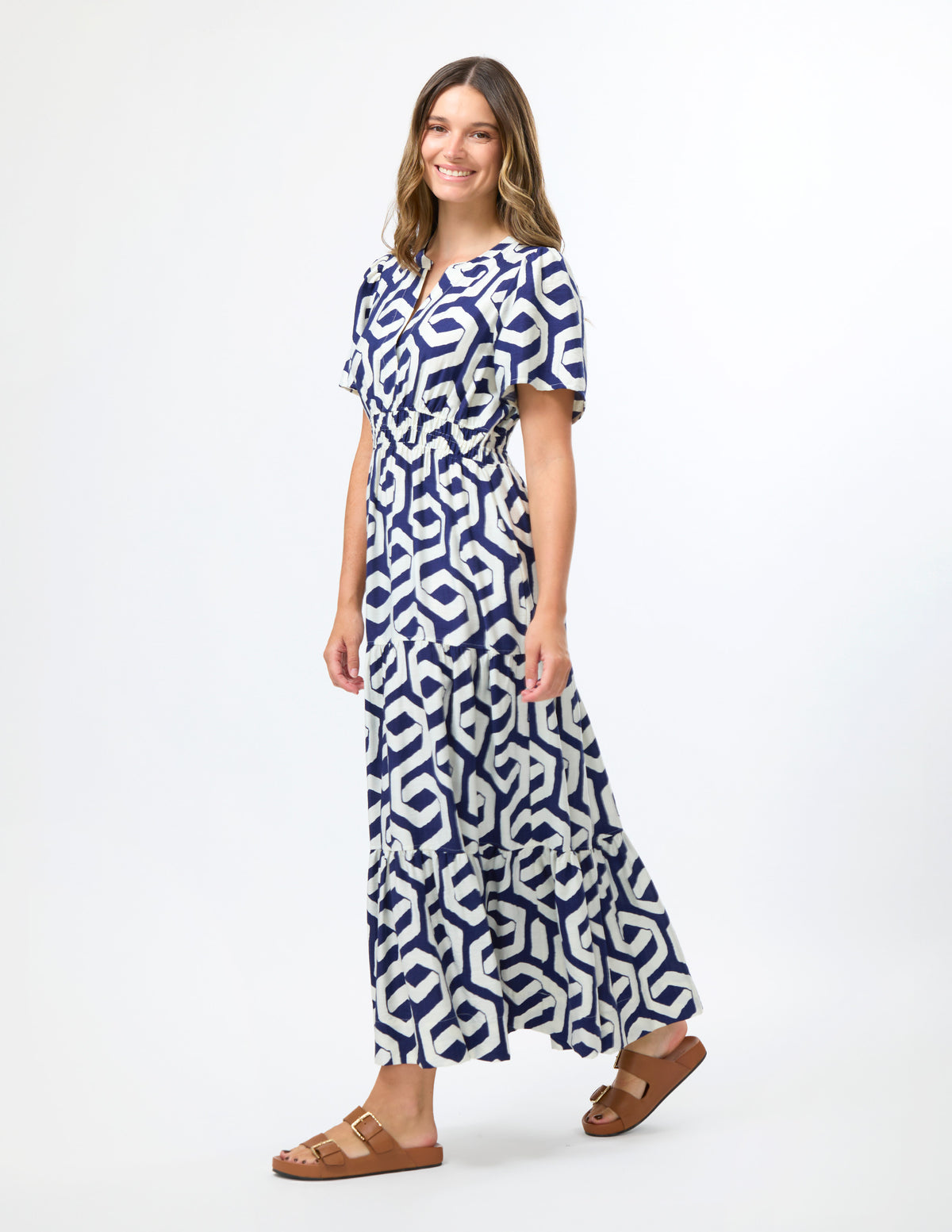 Stella + Gemma Vittoria Dress | Indigo Geo