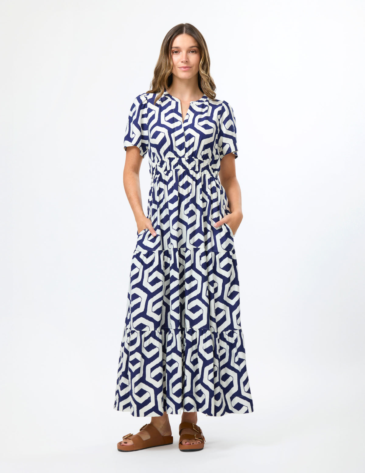 Stella + Gemma Vittoria Dress | Indigo Geo