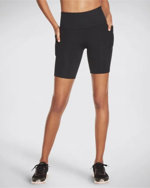 Skechers GOwalk High Waisted 8" Walk Short | Bold Black